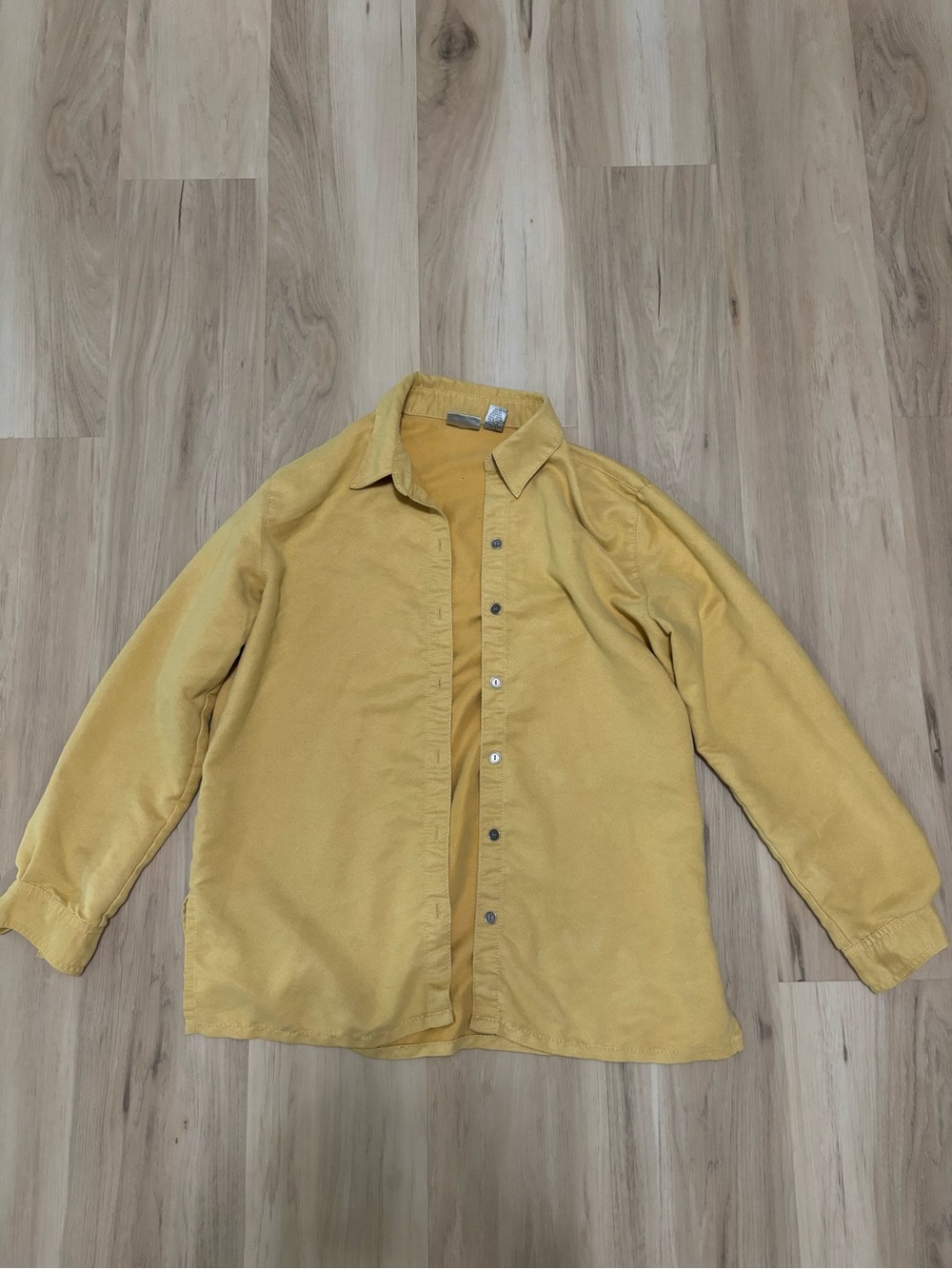 Chico's Mustard Yellow Button-Down Shirt Jacket